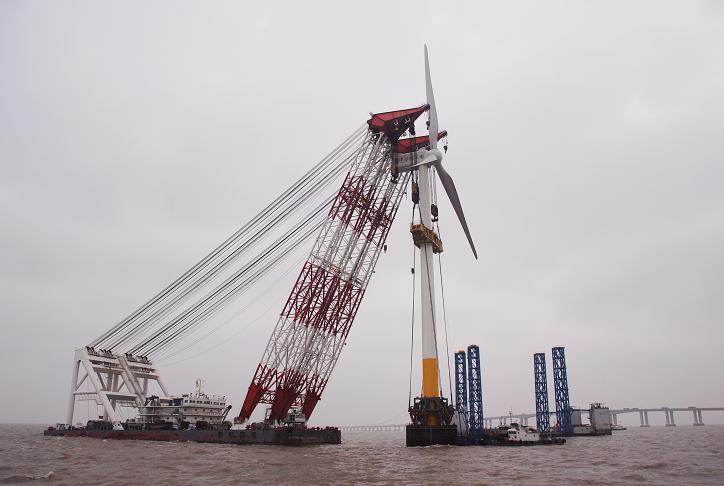 东海大桥海上风电项目安装圆满成功
